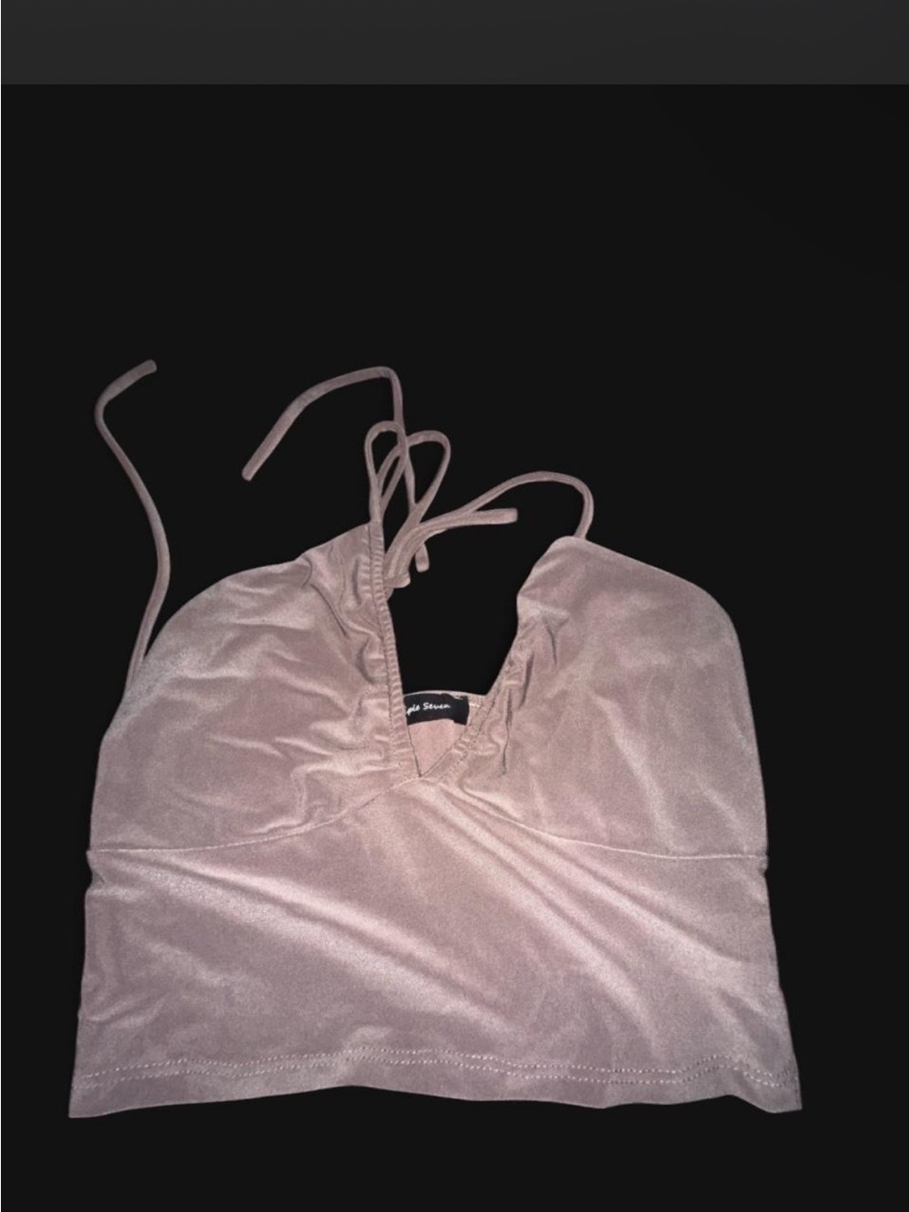 Brown Halter Crop Tank Top